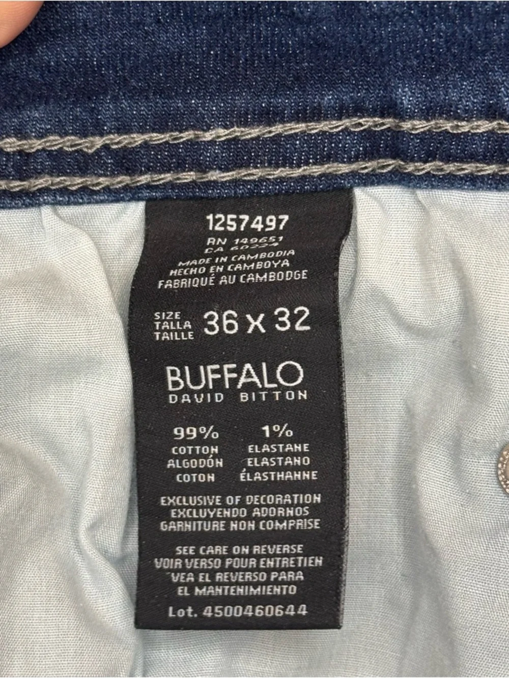 Buffalo David Bitton Jackson-X Straight Stretch Jeans 36x32 Dark Wash - Picture 7 of 11